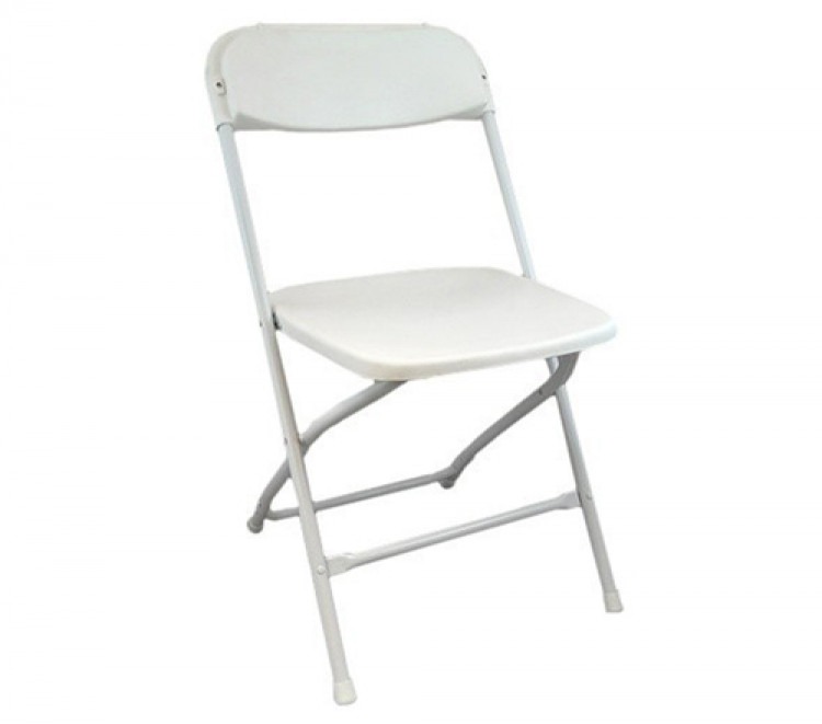 White Folding Chairs (Indoor use) Like New