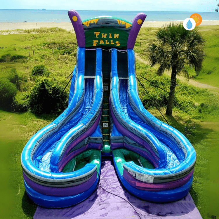 27ft Twin Falls Dual Lane Slide Rental - S10.15