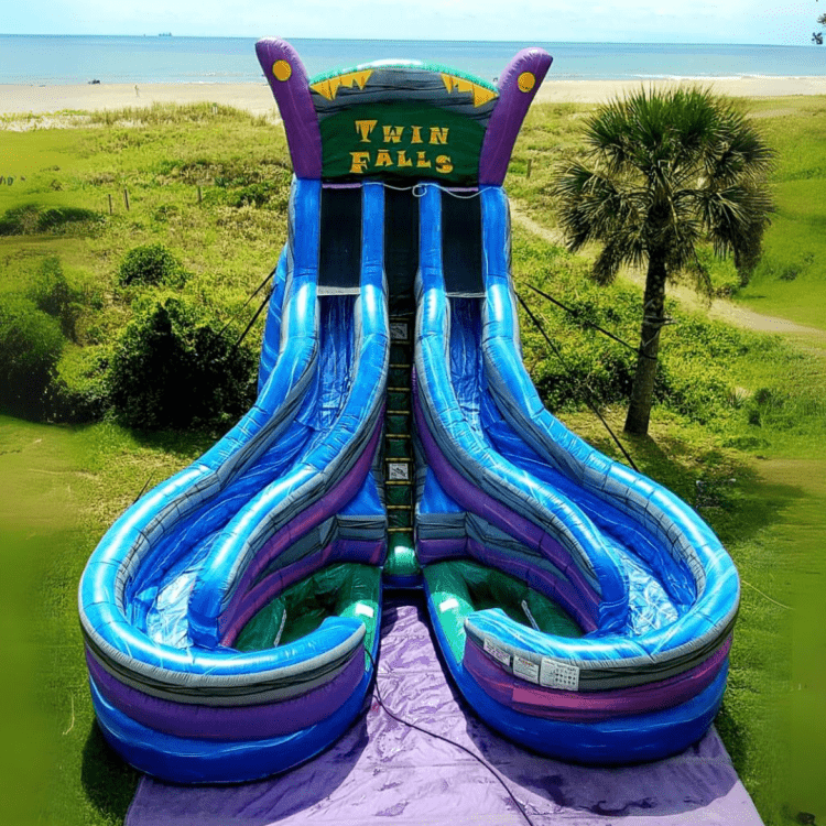 27ft Twin Falls Dual Lane Slide Rental - S10.15