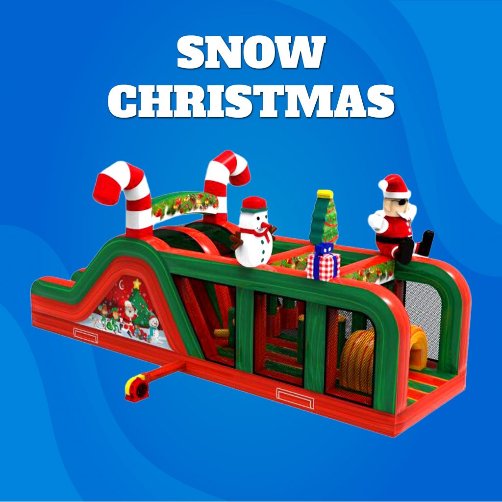 Snow Christmas Obstacle Course inflatable rental